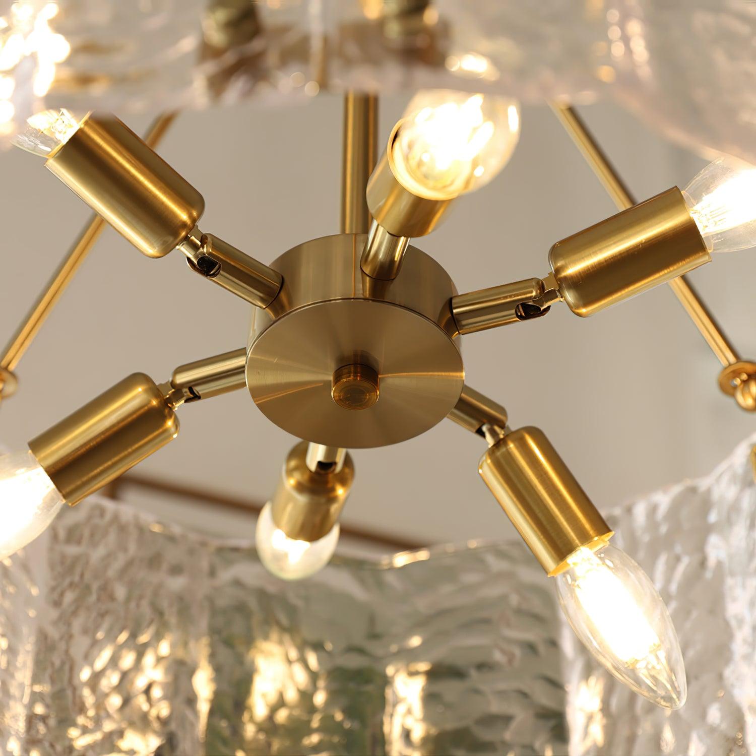 Lustra Chandelier Calvert Clear Textured Glass - Letslighting