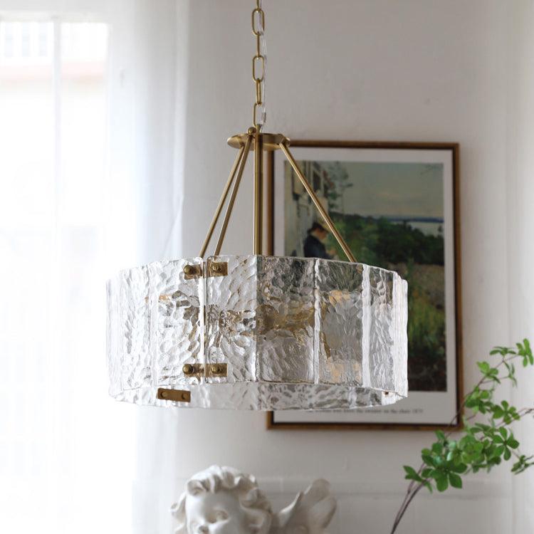 Lustra Chandelier Calvert Clear Textured Glass - Letslighting