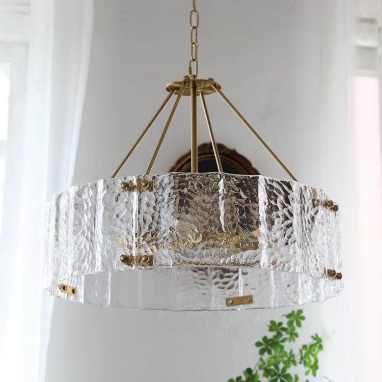 Lustra Chandelier Calvert Clear Textured Glass - Letslighting