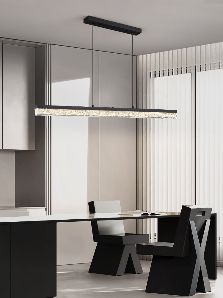 Lustra Pendant Light Black Acrylic Linear - Letslighting