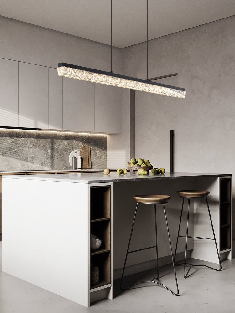 Lustra Pendant Light Black Acrylic Linear - Letslighting