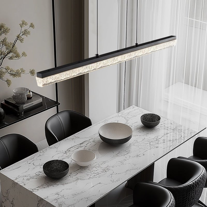 Lustra Pendant Light Black Acrylic Linear - Letslighting