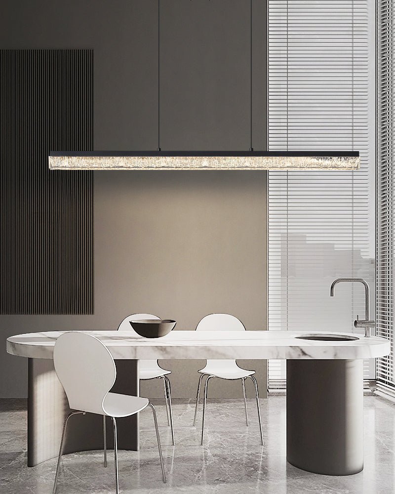 Lustra Pendant Light Black Acrylic Linear - Letslighting