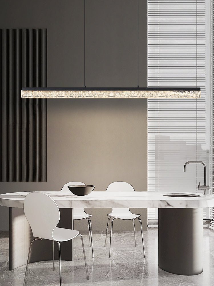 Lustra Pendant Light Black Acrylic Linear - Letslighting