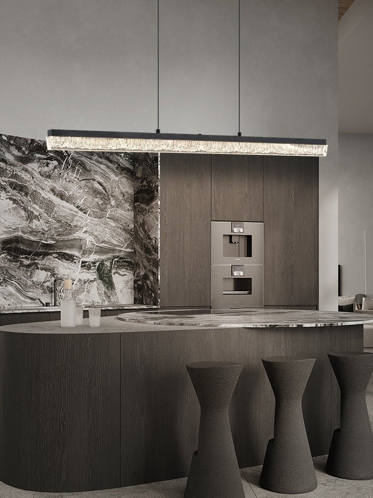Lustra Pendant Light Black Acrylic Linear - Letslighting
