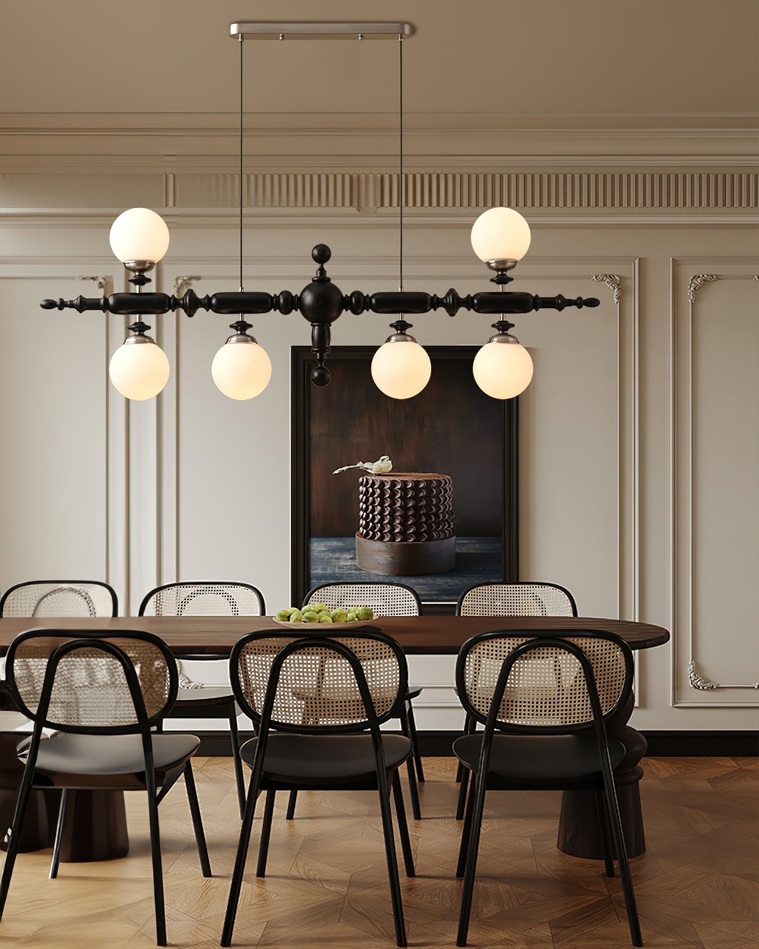 Isilira Classic Wood Glass Linear Pendant Light - Letslighting