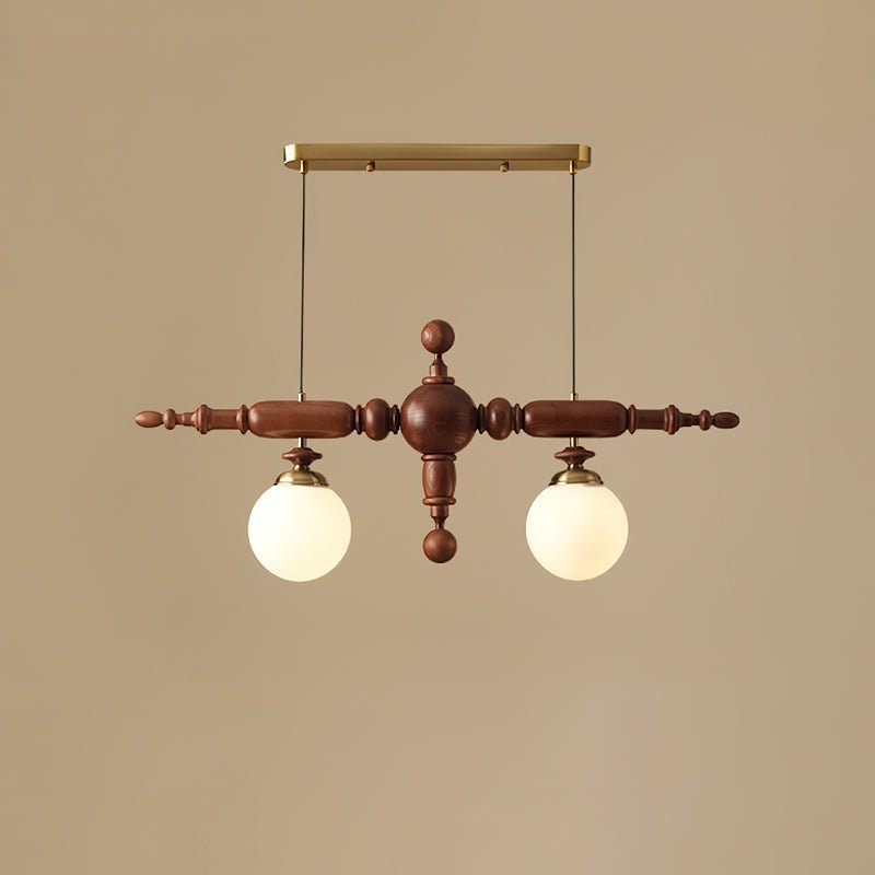 Isilira Classic Wood Glass Linear Pendant Light - Letslighting