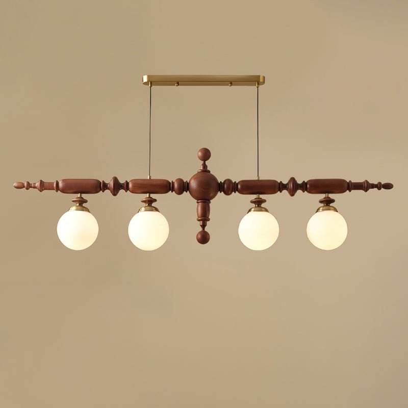 Isilira Classic Wood Glass Linear Pendant Light - Letslighting