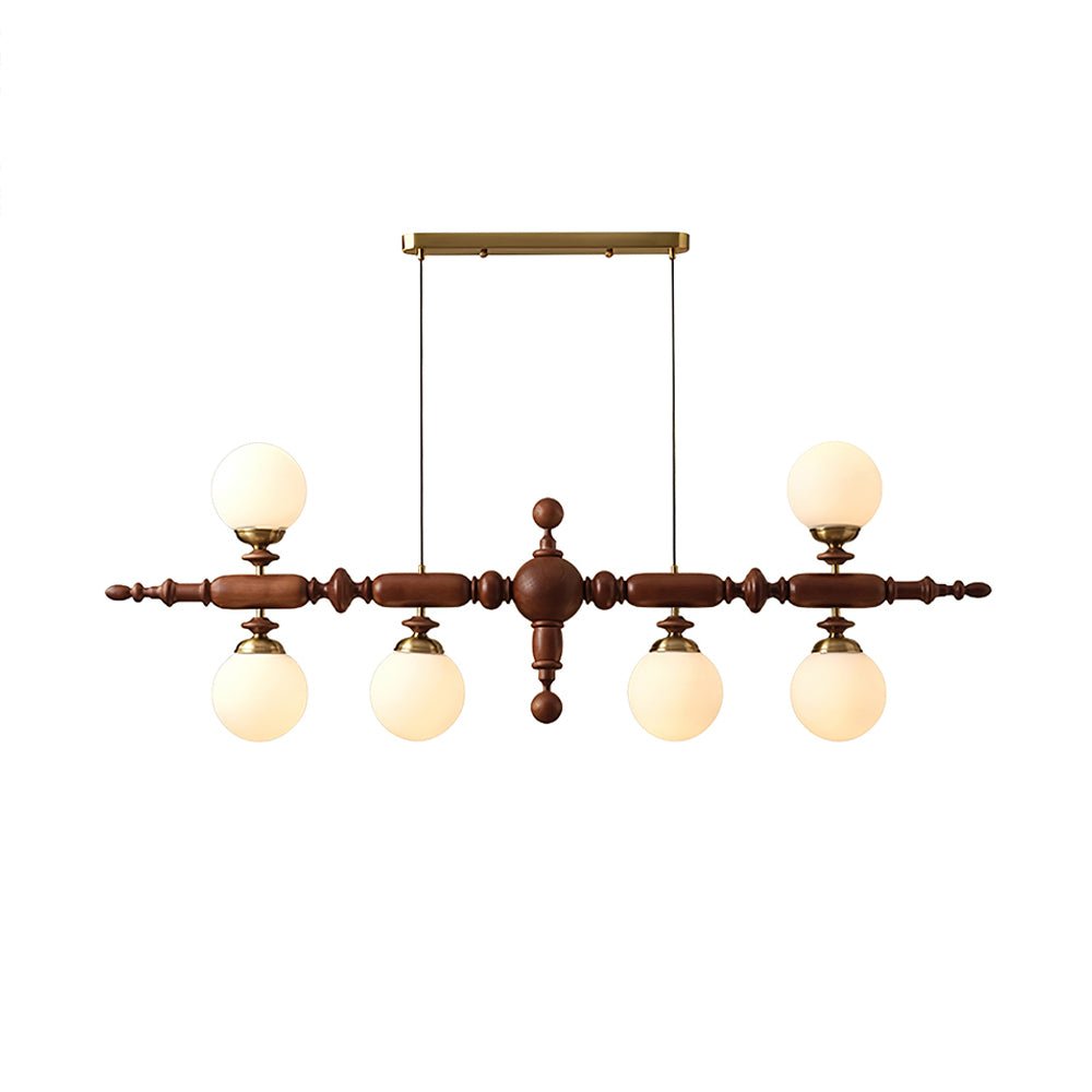 Isilira Classic Wood Glass Linear Pendant Light - Letslighting