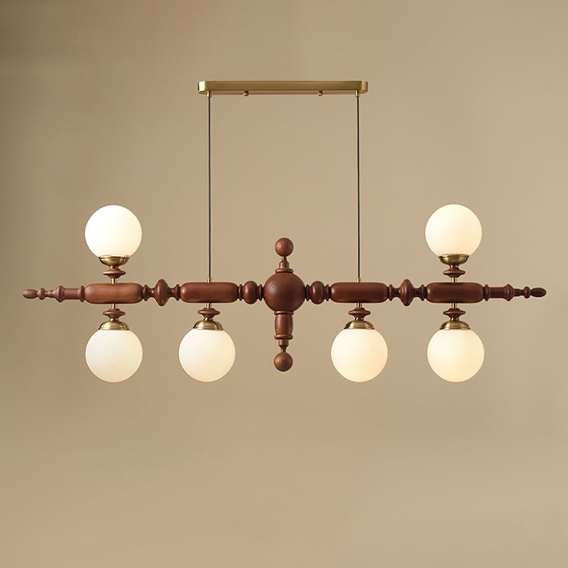Isilira Classic Wood Glass Linear Pendant Light - Letslighting