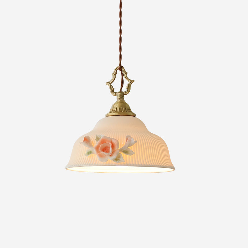 Camellia Pendant Lamp Romantic Porcelain Blossom - Letslighting