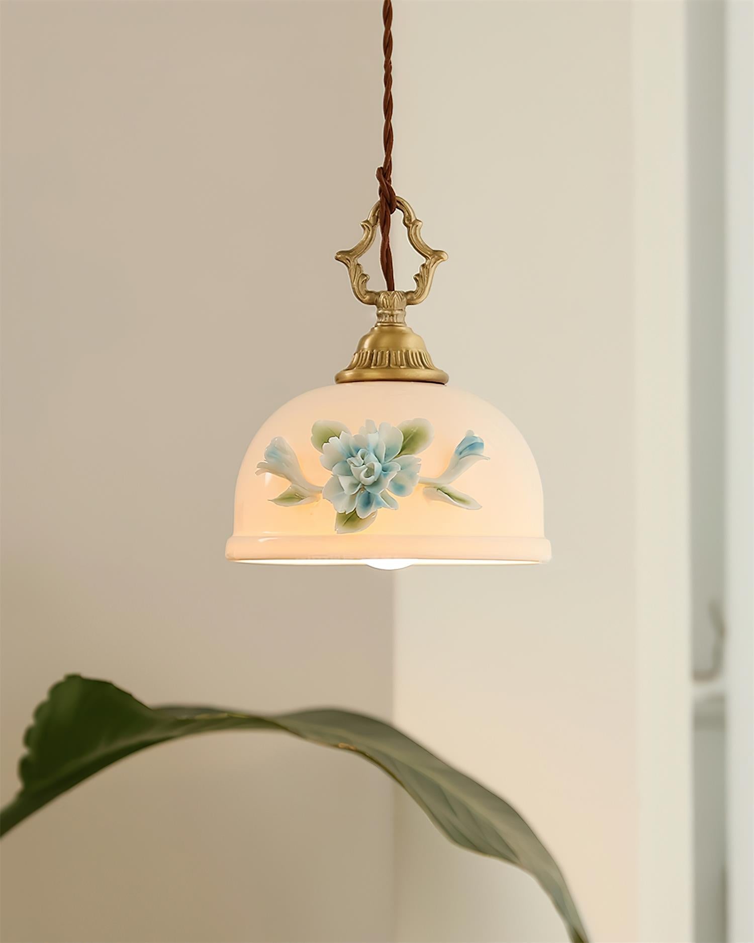 Camellia Pendant Lamp Romantic Porcelain Blossom - Letslighting