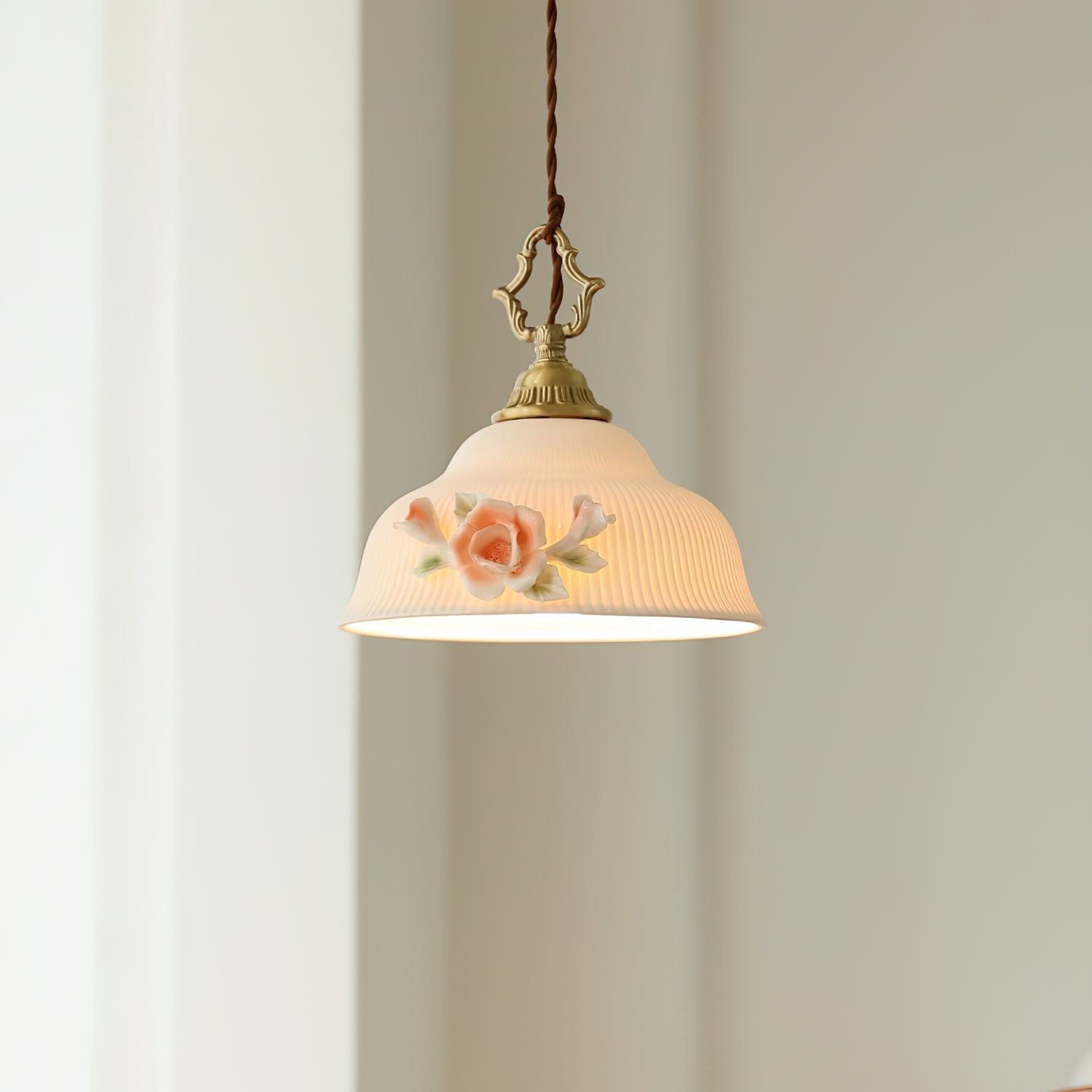 Camellia Pendant Lamp Romantic Porcelain Blossom - Letslighting