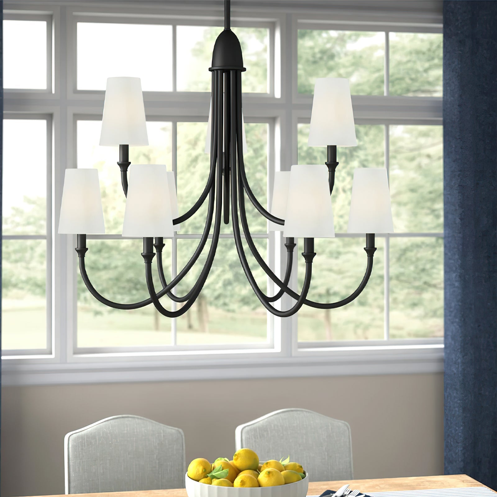 Lumin Premium Vintage Industrial Fabric Chandelier - Letslighting