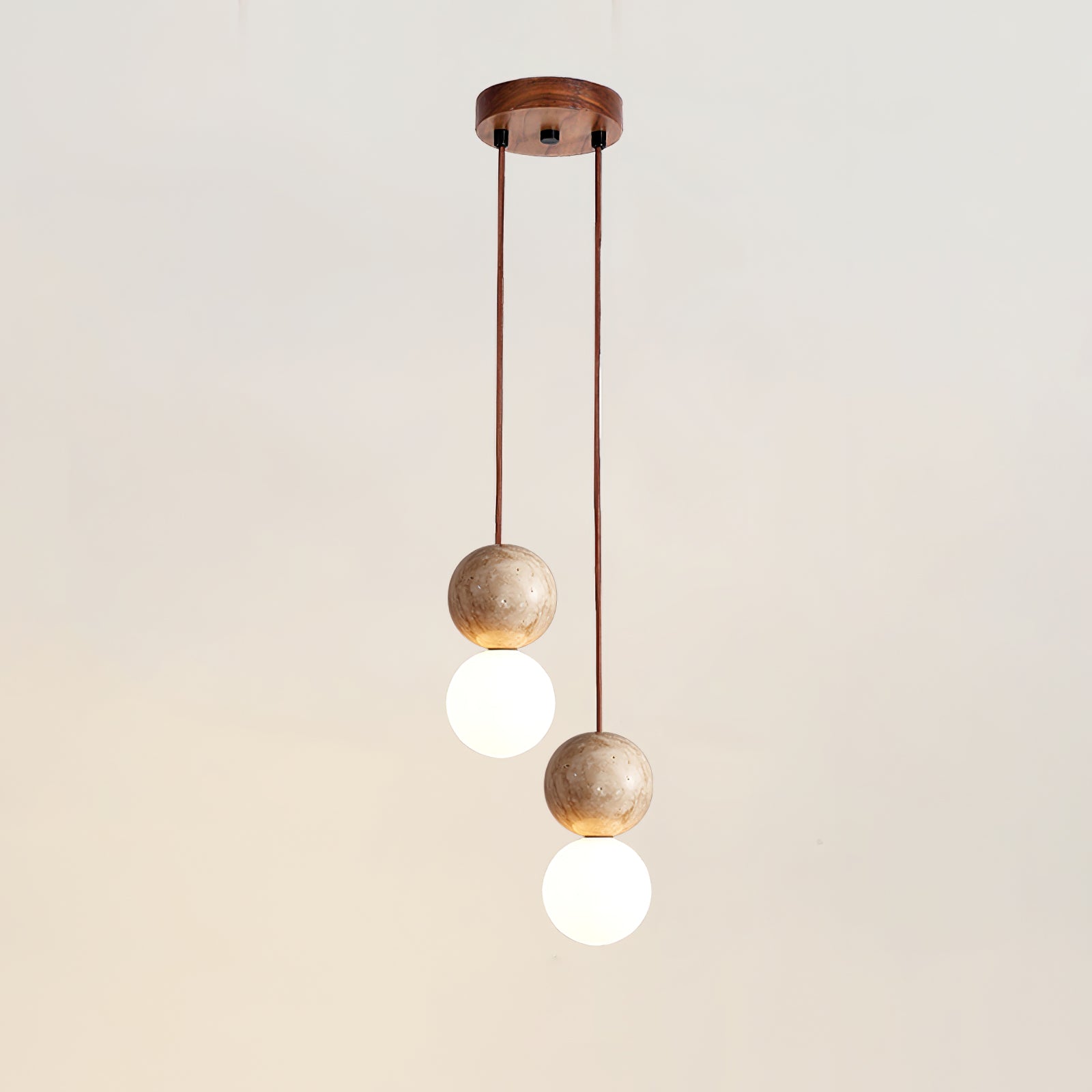 Luna  Travertine Pendant Light