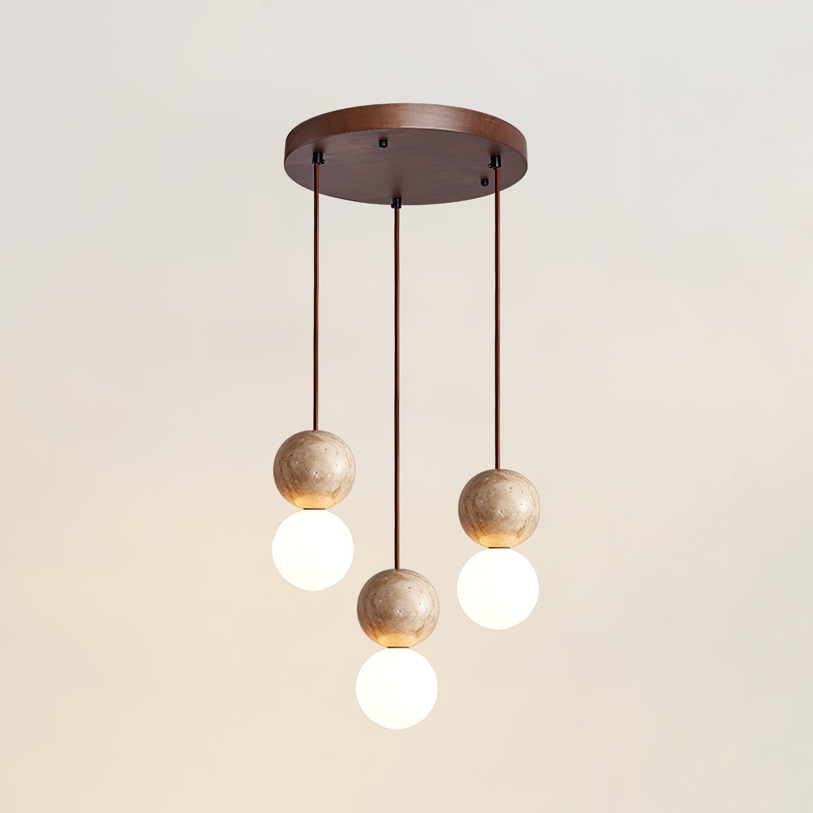 Luna  Travertine Pendant Light