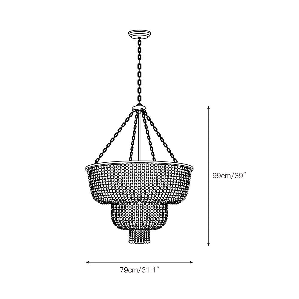 Opal Postmodern Luxury Wooden Chandelier - Letslighting