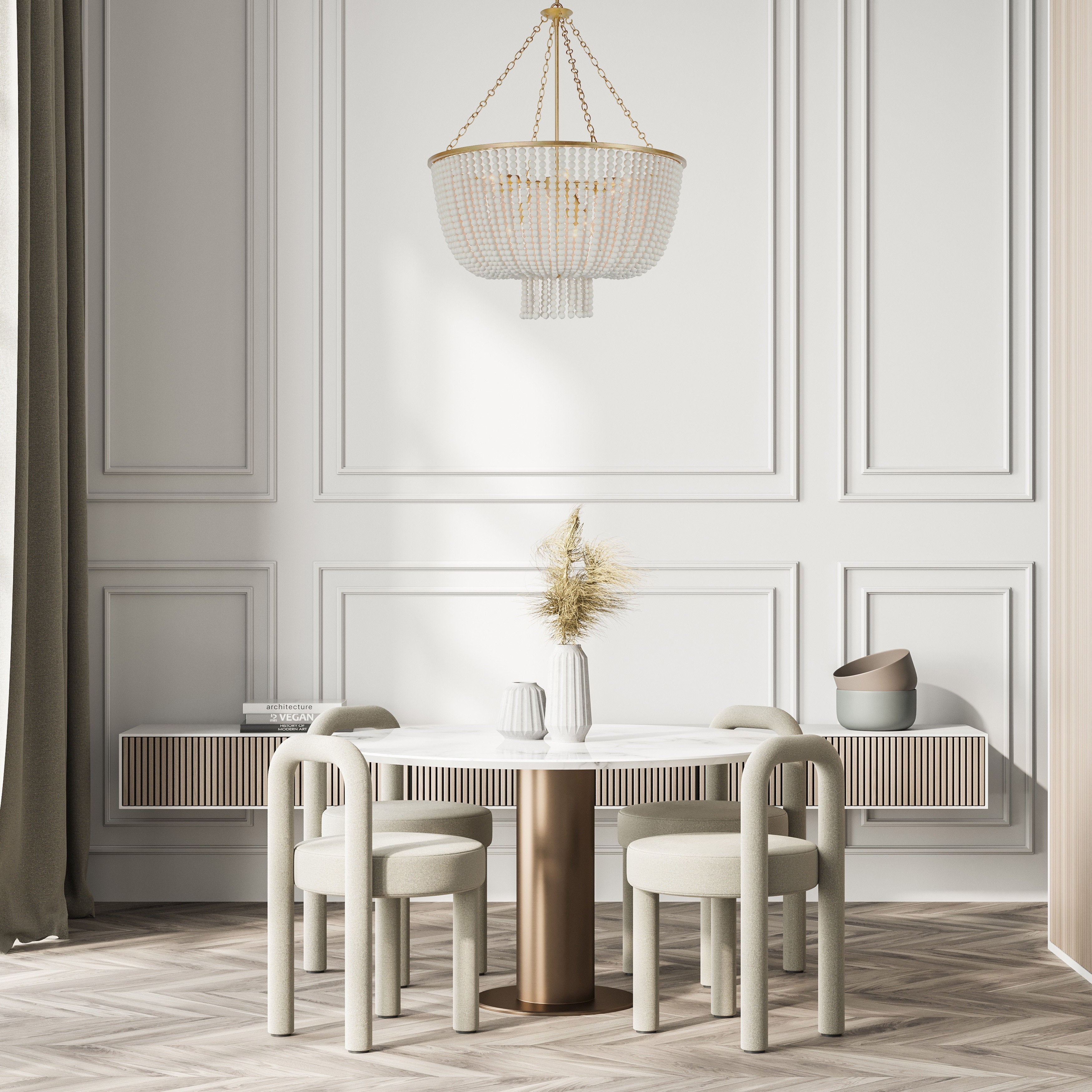 Opal Postmodern Luxury Wooden Chandelier - Letslighting