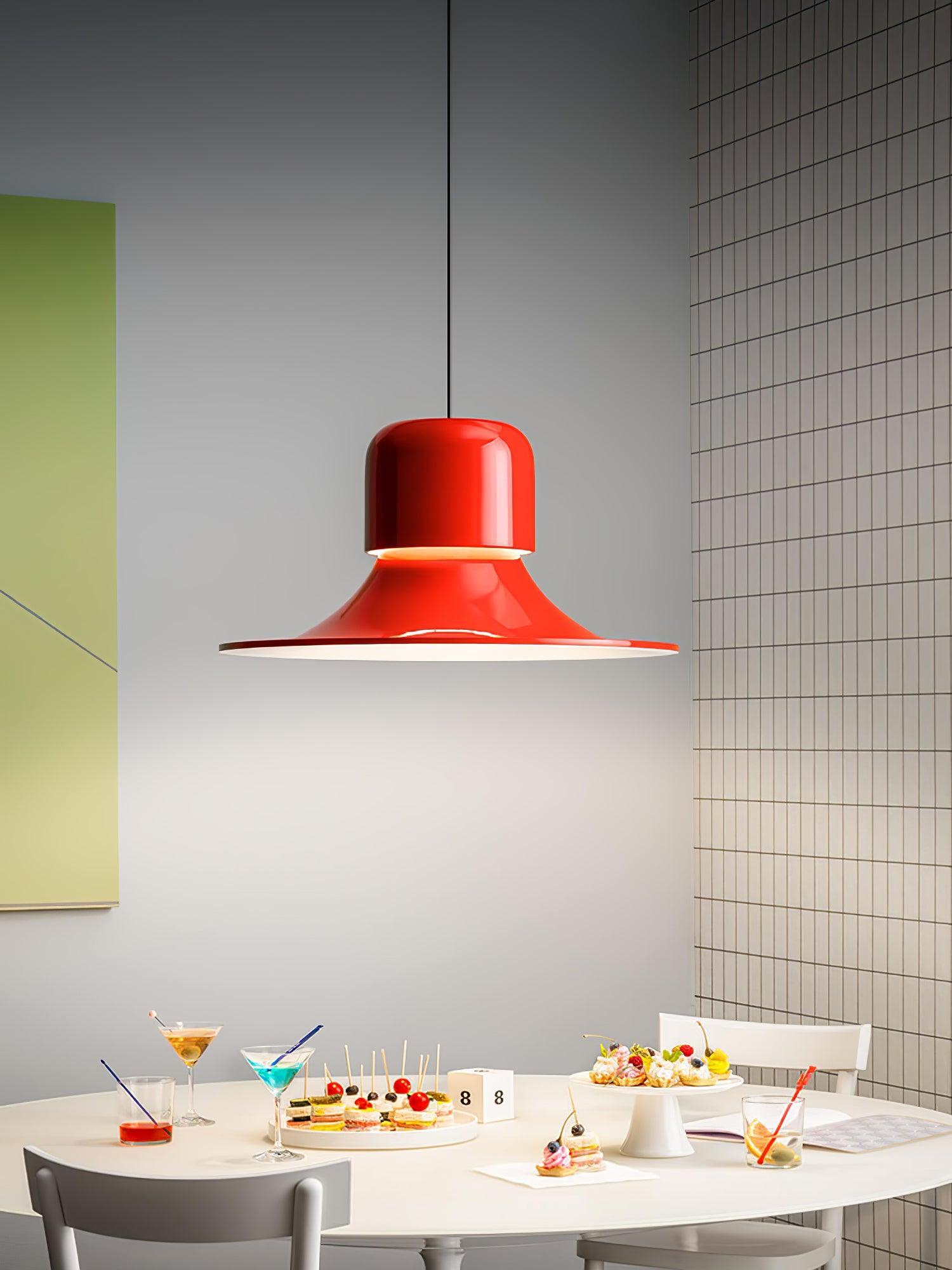 Lustra Pendant Light Aluminum Curved for Kitchen - Letslighting