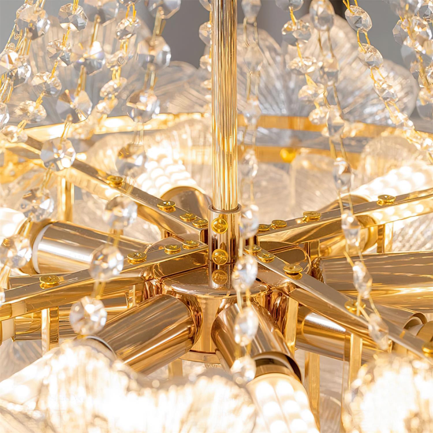 Campina Chandelier Crystal Flower Tiered - Letslighting