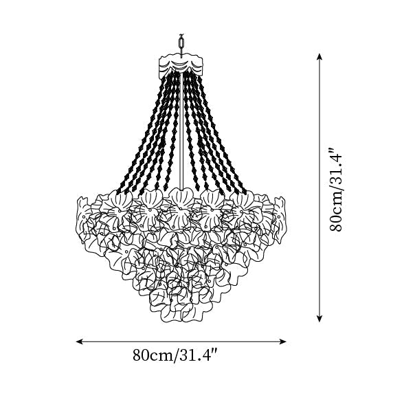 Campina Chandelier Crystal Flower Tiered - Letslighting