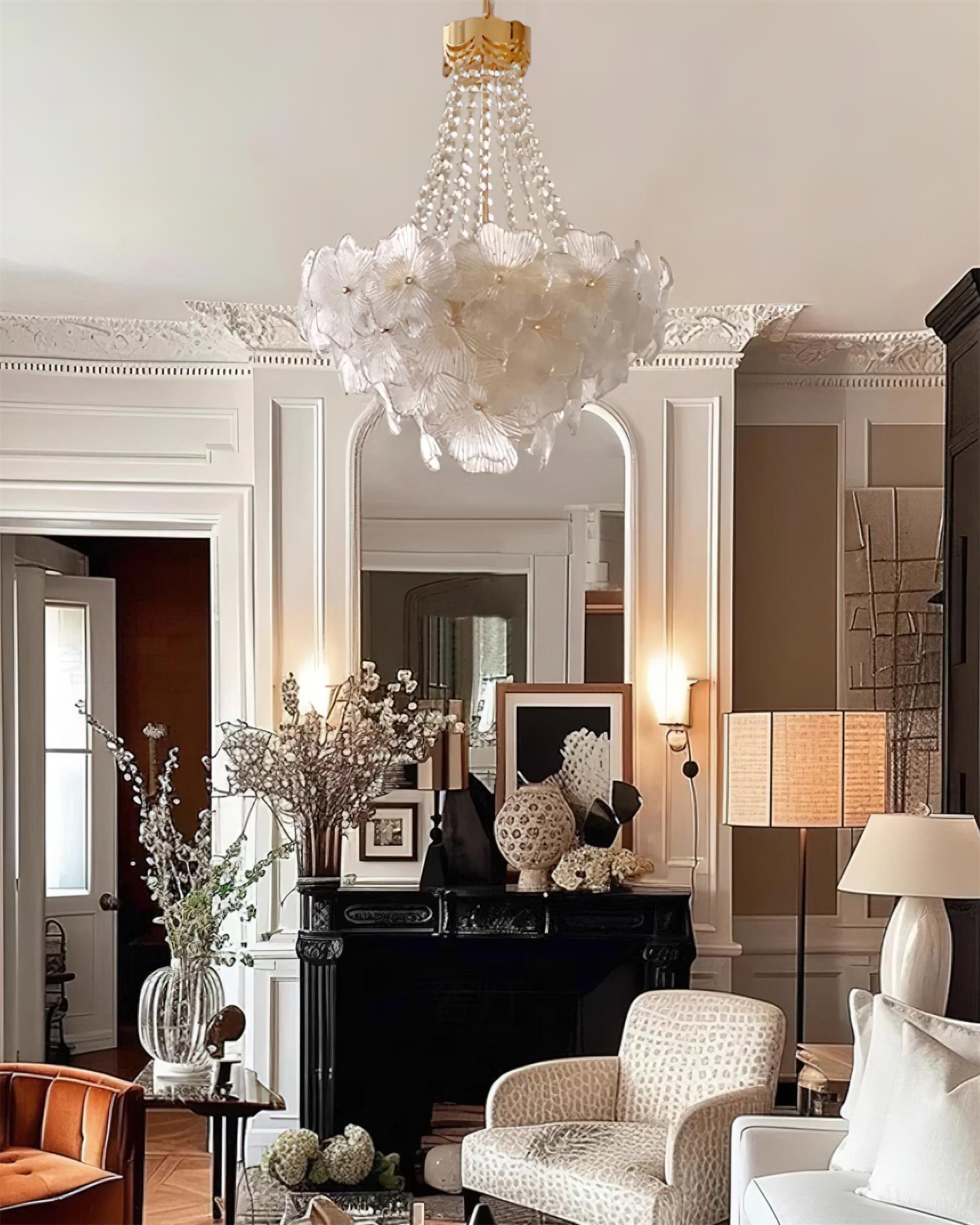 Campina Chandelier Crystal Flower Tiered - Letslighting