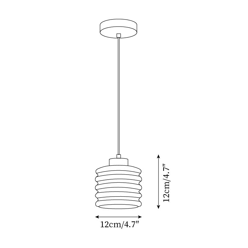 Pendant Lamp Travertine Ripple Shade Walnut Wood Organic Wabi-Sabi