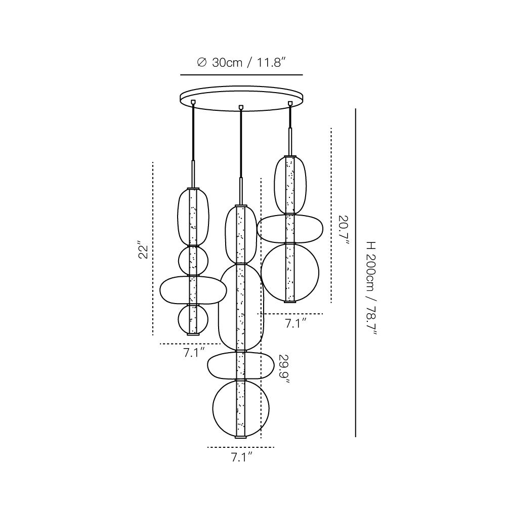 Cunorara Premium Art Stained Glass Chandelier - Letslighting
