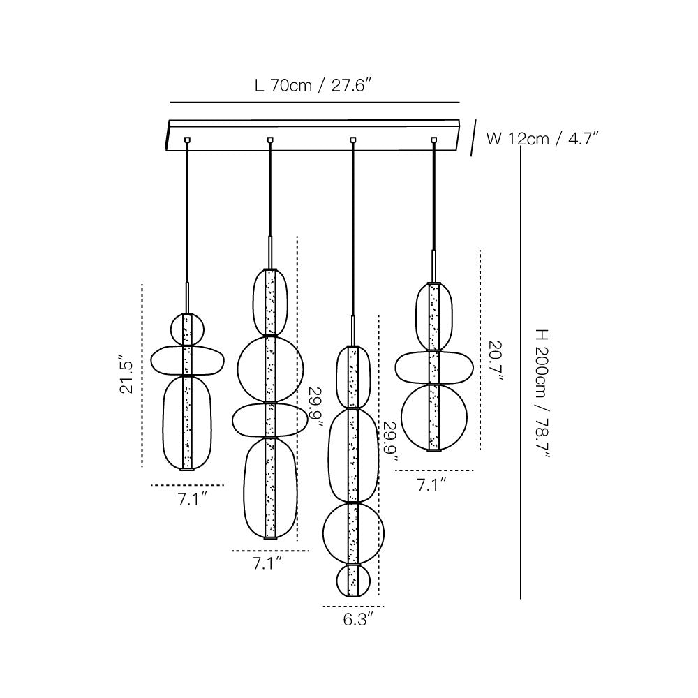 Cunorara Premium Art Stained Glass Chandelier - Letslighting