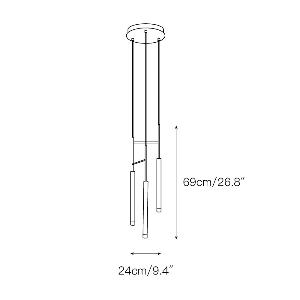 Quint Modern Minimalist Brass Acrylic Chandelier - Letslighting