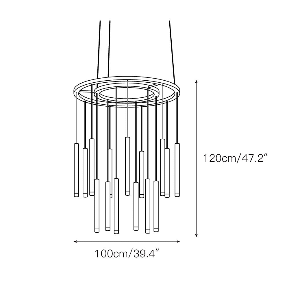 Quint Modern Minimalist Brass Acrylic Chandelier - Letslighting