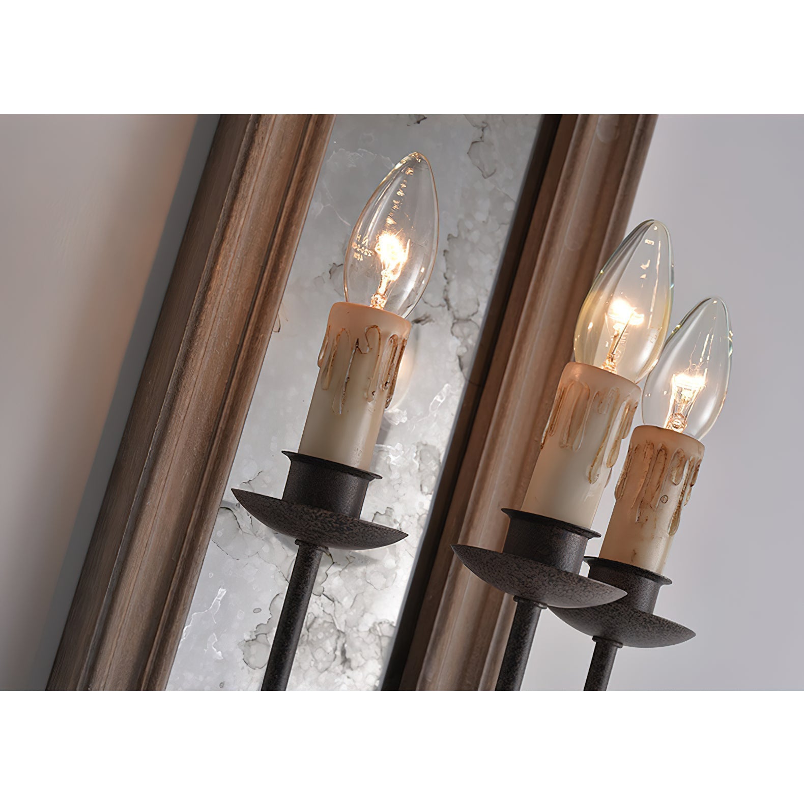 Phasis 3-Light Mirrored Elegance Vintage Sconce Wall Lamp - Letslighting