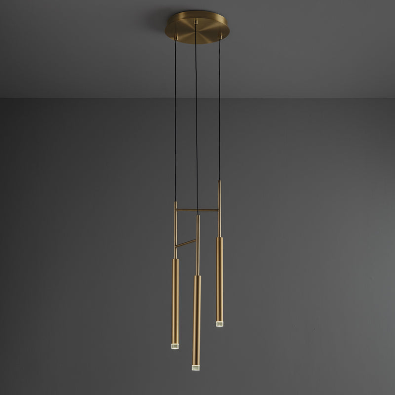 Quint Modern Minimalist Brass Acrylic Chandelier - Letslighting