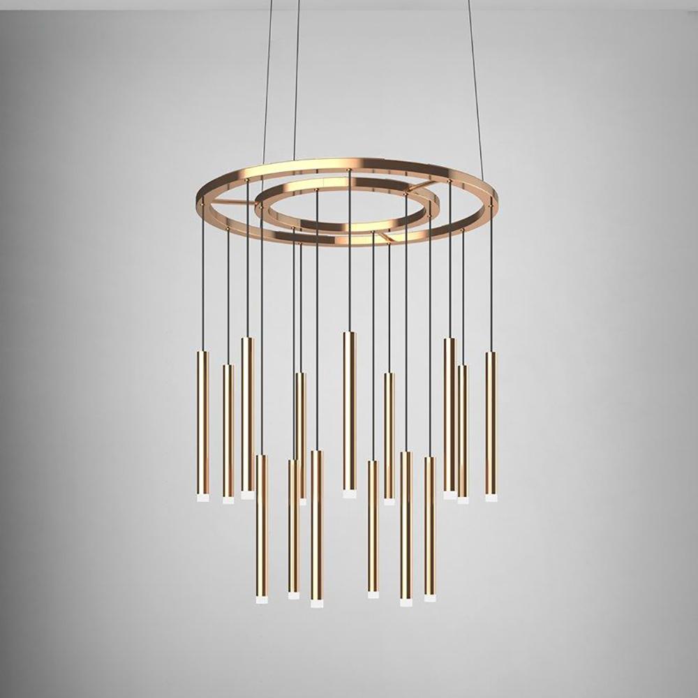 Quint Modern Minimalist Brass Acrylic Chandelier - Letslighting
