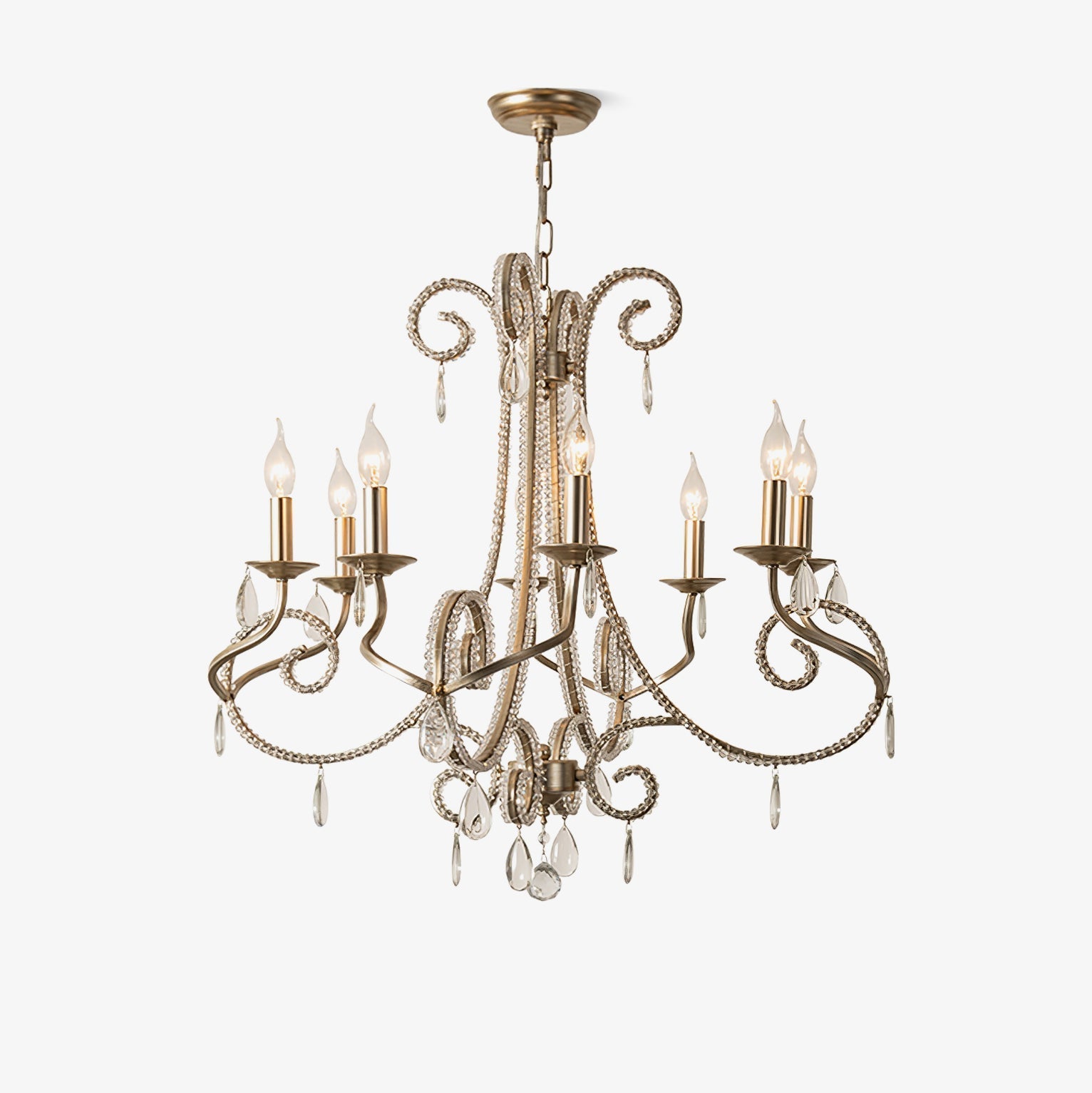 Elysara Crystal Candle Chandelier - Letslighting