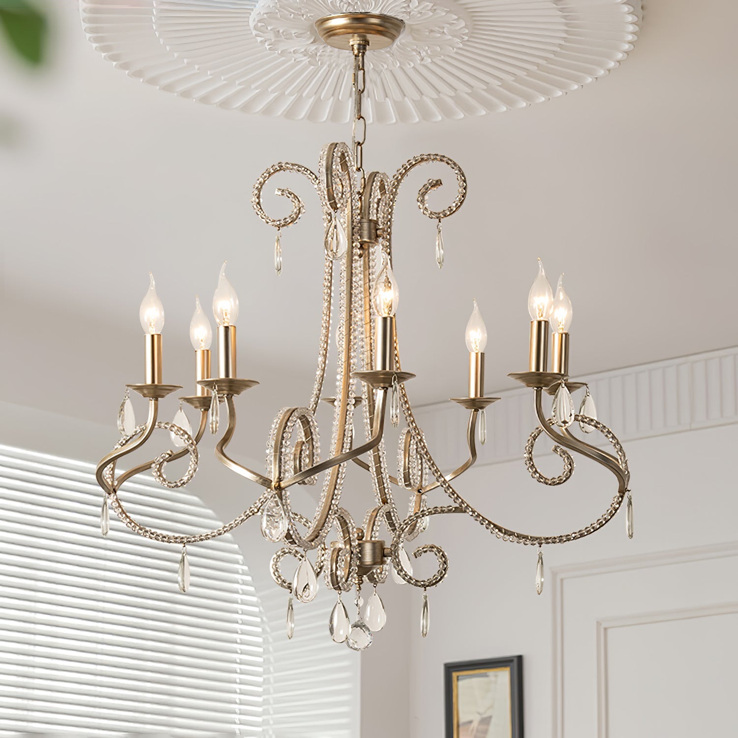 Elysara Crystal Candle Chandelier - Letslighting