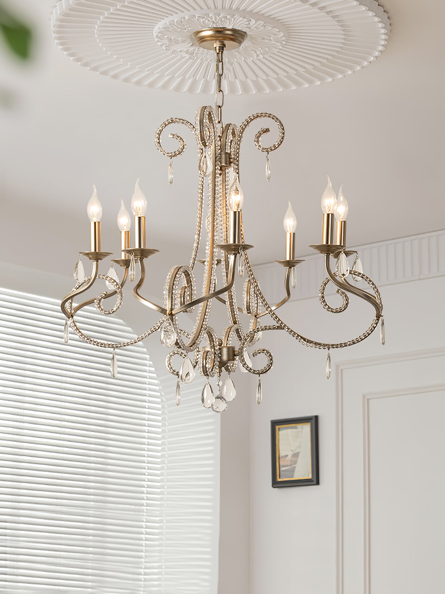 Elysara Crystal Candle Chandelier - Letslighting