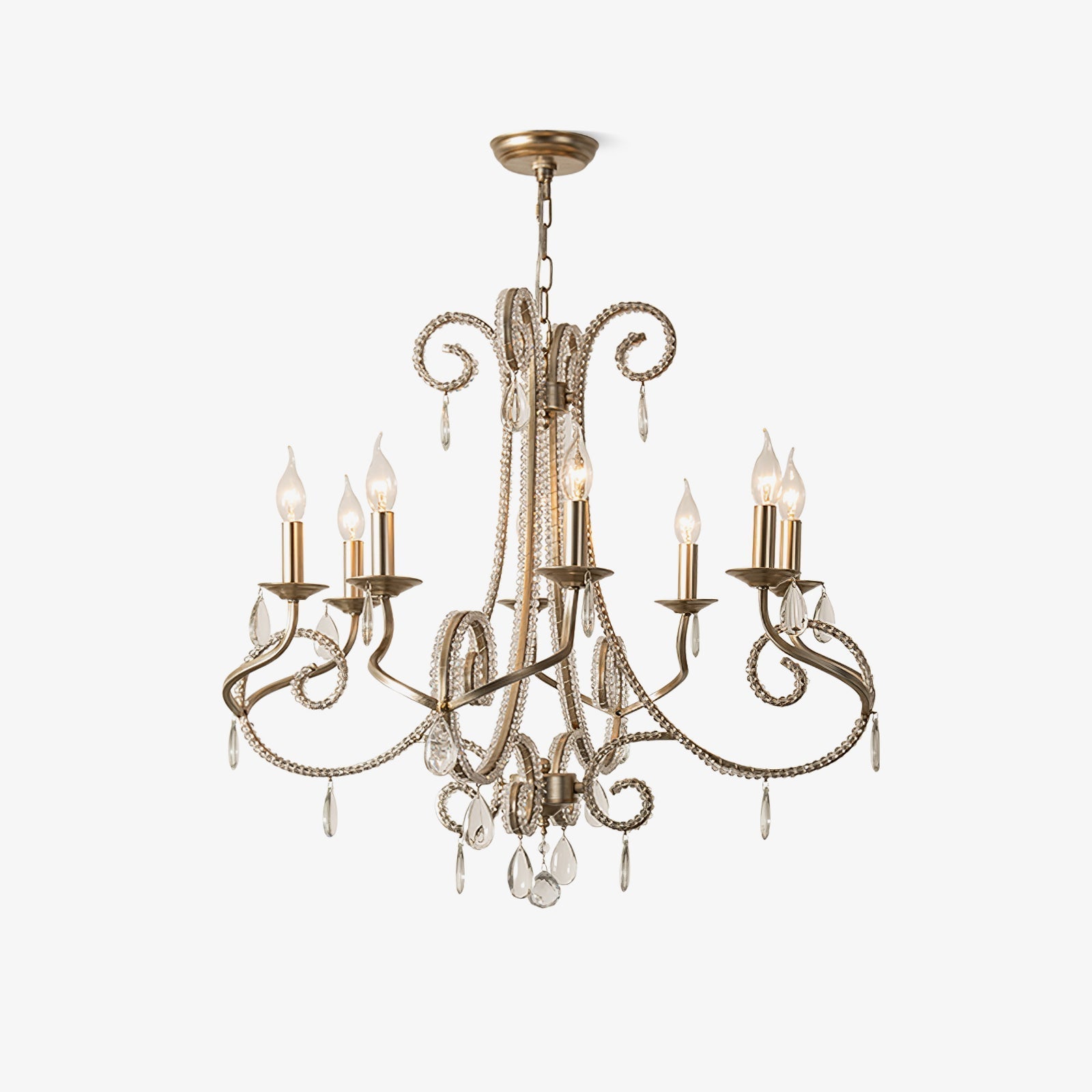 Elysara Crystal Candle Chandelier - Letslighting