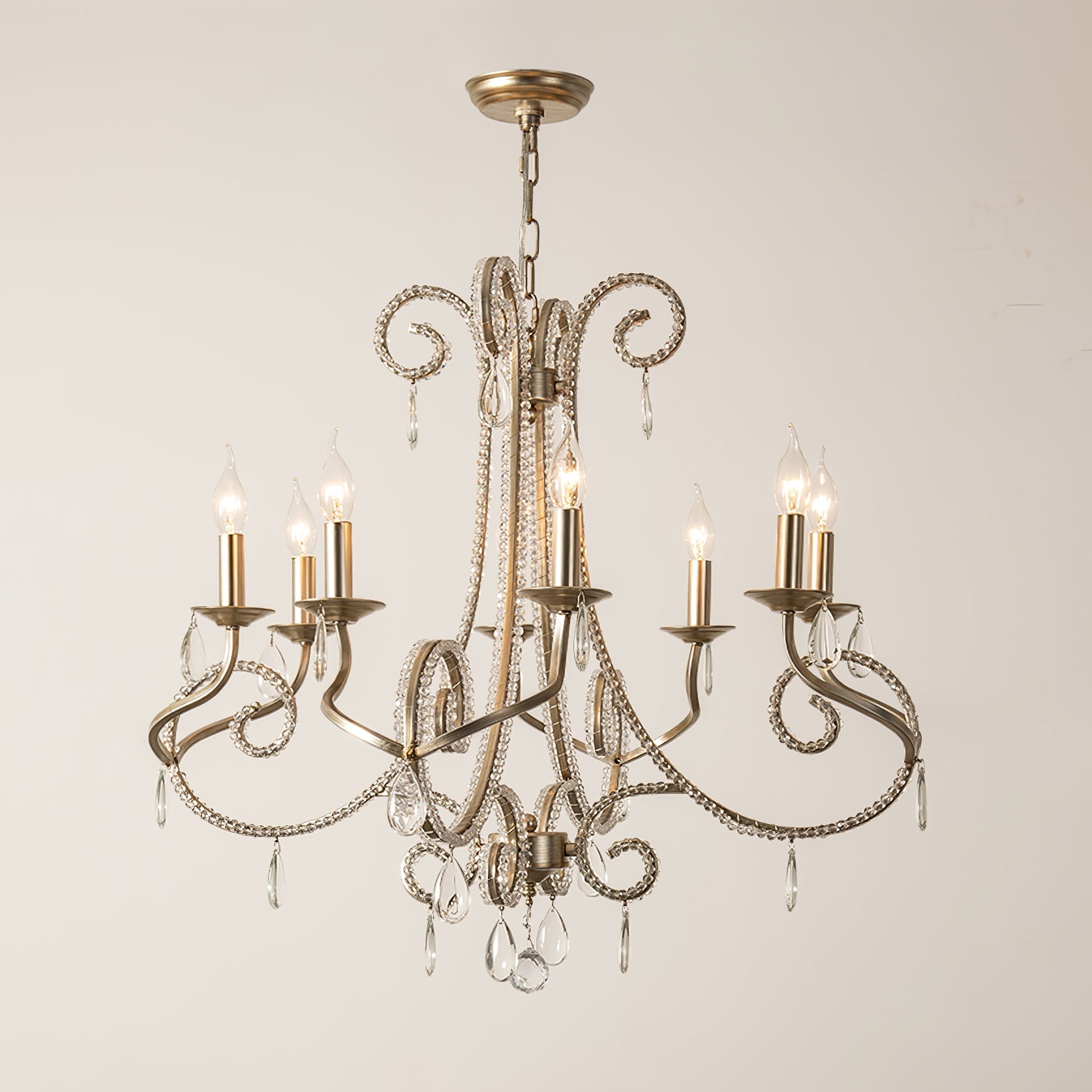 Elysara Crystal Candle Chandelier - Letslighting