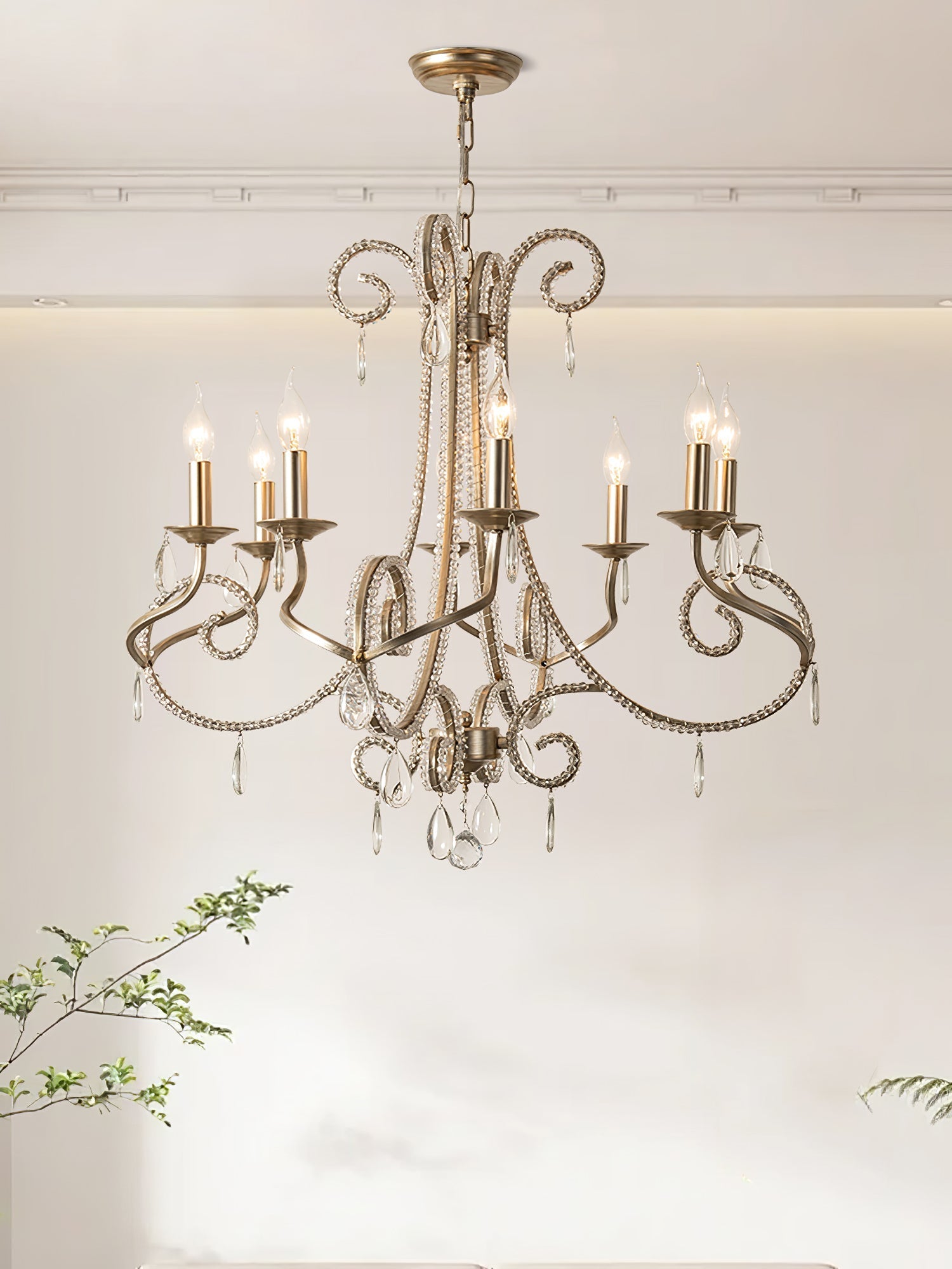 Elysara Crystal Candle Chandelier - Letslighting