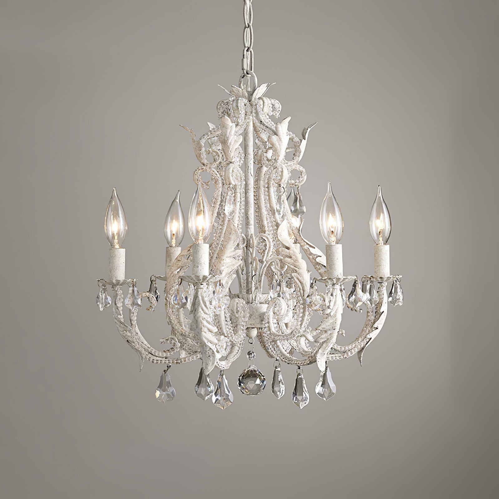 Lustra Pendant Lamp Candle Holder Crystal Beads - Letslighting