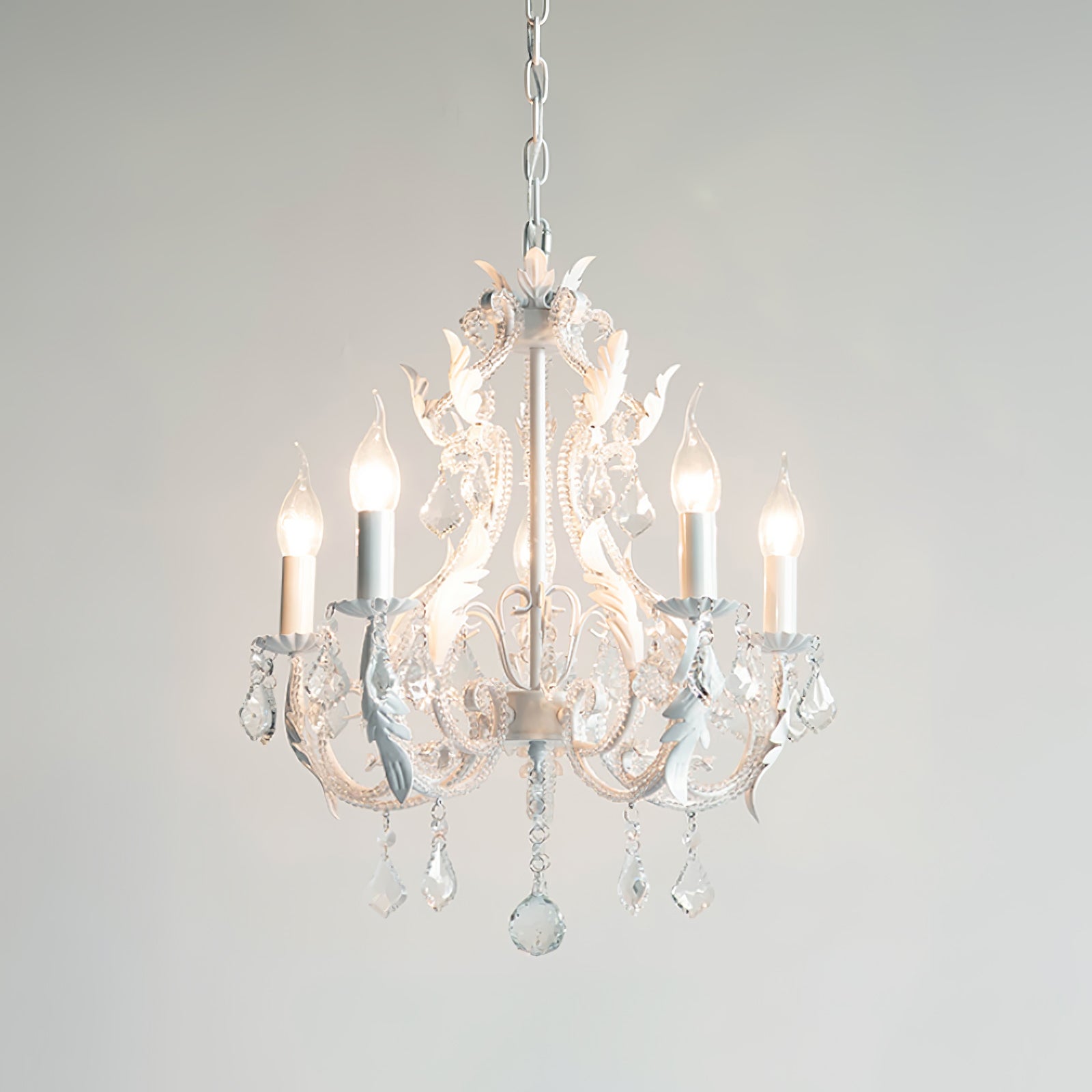 Lustra Pendant Lamp Candle Holder Crystal Beads - Letslighting
