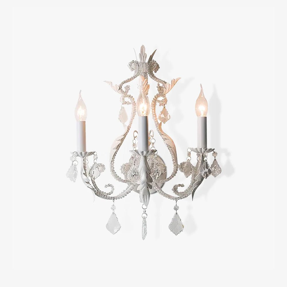 Nyraean Traditional Candle Holder Crystal Wall Lamp - Letslighting