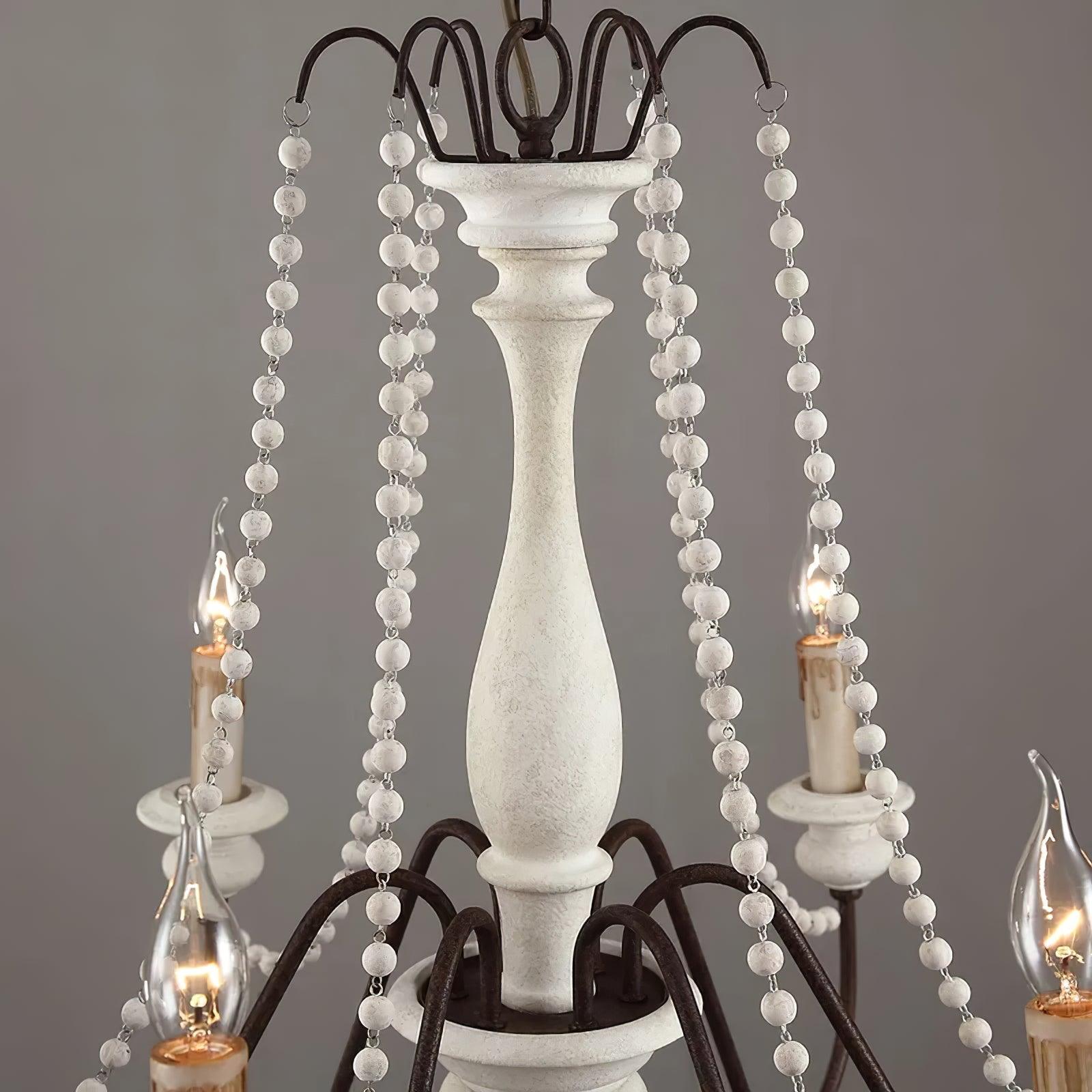 Lustra Chandelier Candle Scroll Arm Rustic - Letslighting