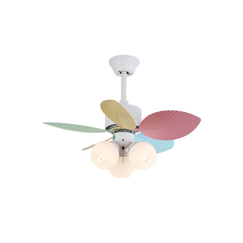 Liora Colorful Glass Ceiling Fan Light - Letslighting