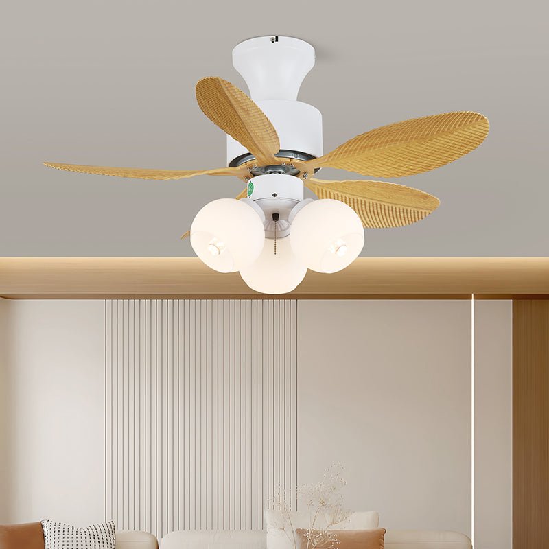 Liora Colorful Glass Ceiling Fan Light - Letslighting