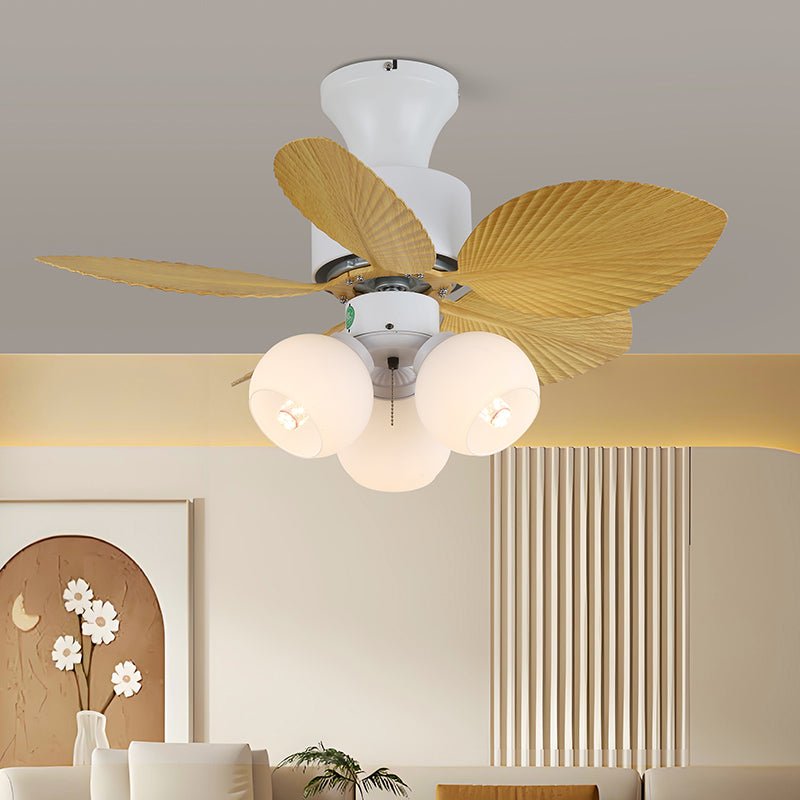 Liora Colorful Glass Ceiling Fan Light - Letslighting