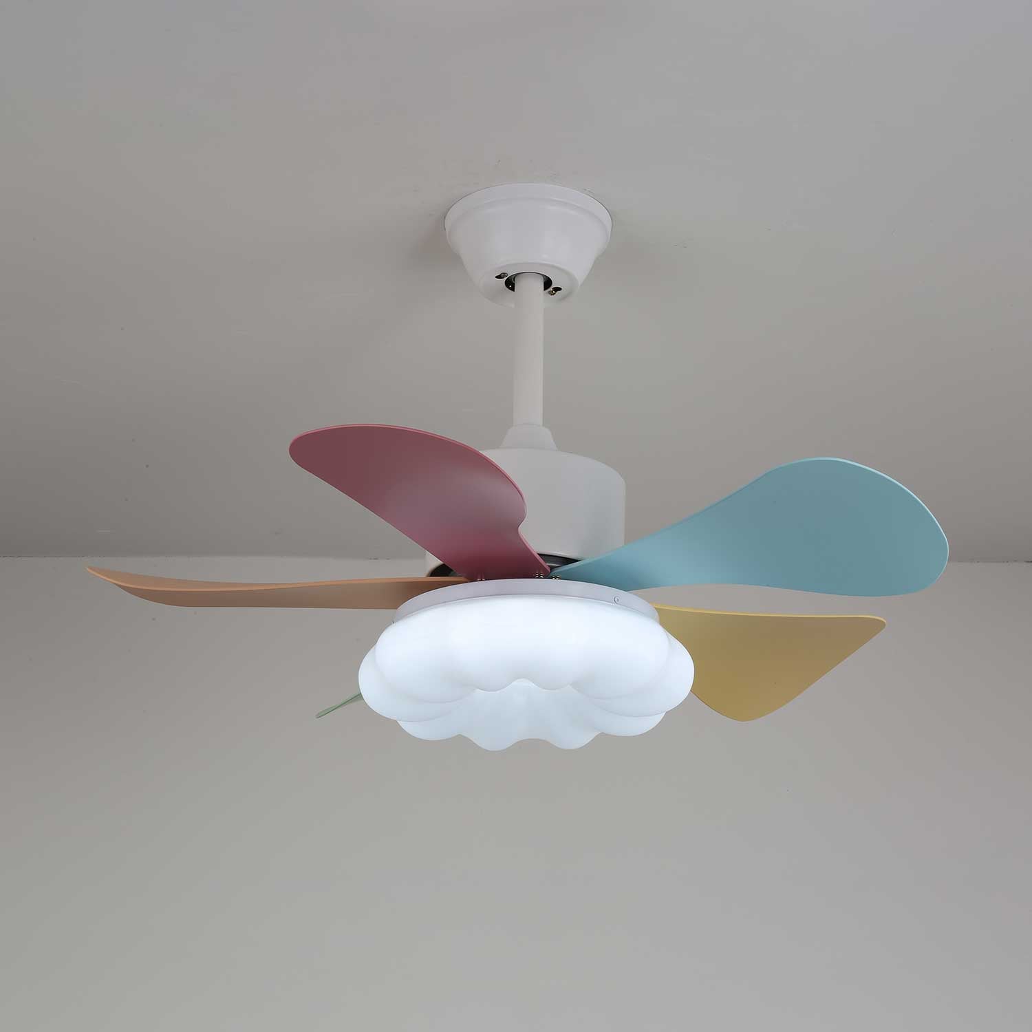 Liora Colorful Glass Ceiling Fan Light - Letslighting