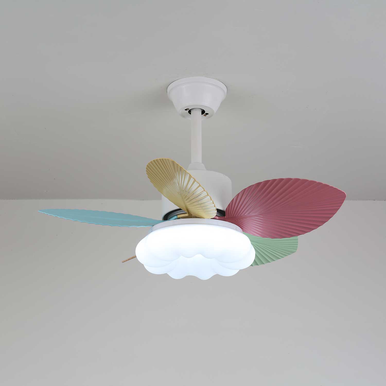 Liora Colorful Glass Ceiling Fan Light - Letslighting