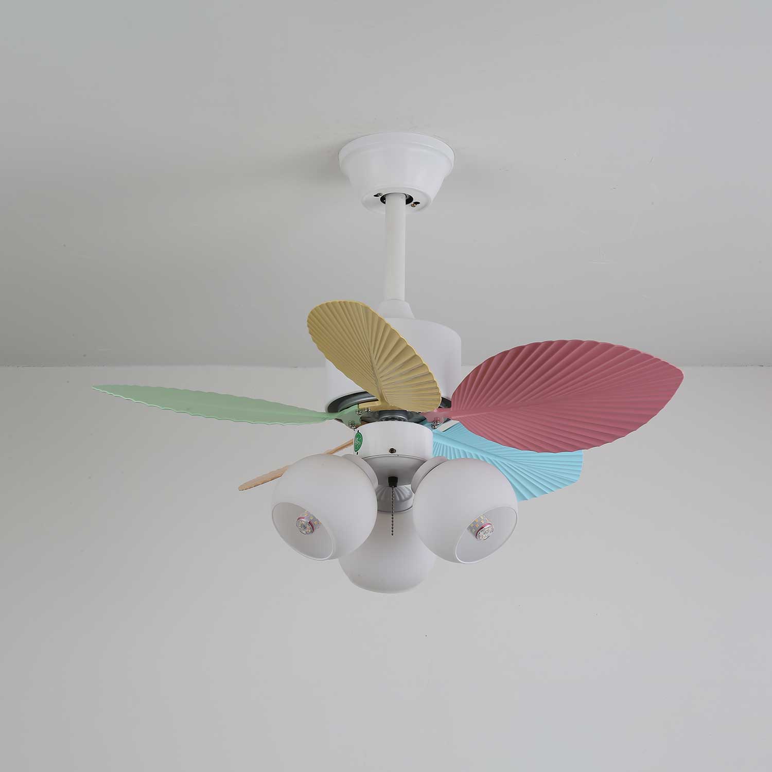 Liora Colorful Glass Ceiling Fan Light - Letslighting